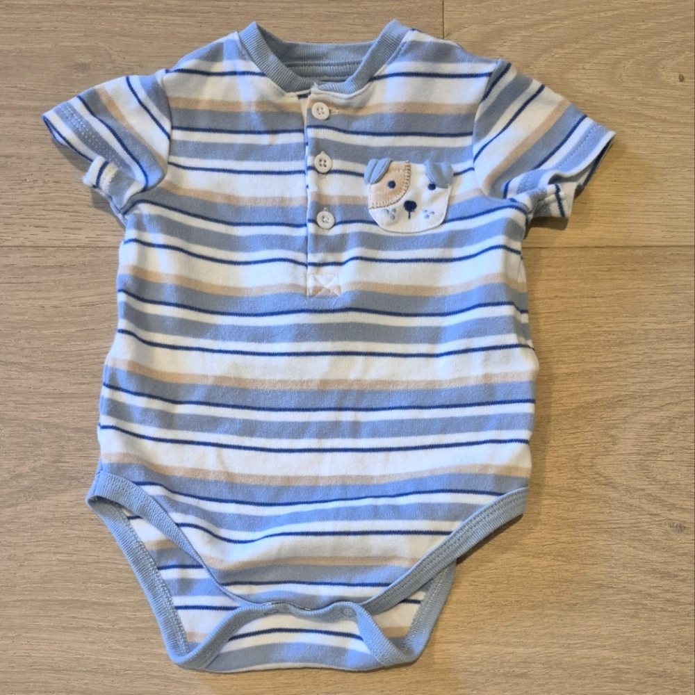 Little Me Striped Baby Onesie 9 Months